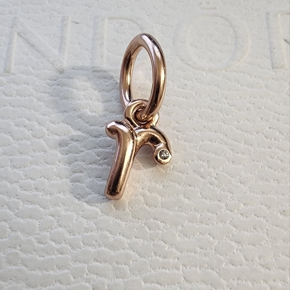 Pandora Letter R Script Alphabet Dangle Charm - Picture 6 of 6